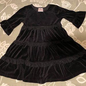 Black Velour Swing Dress~Hanna Anderson~100
